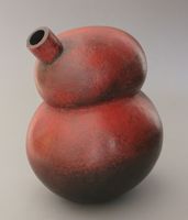 Steinzeug, 2016, Hohlkorper, Farbpigment, Wachs, H 22 cm
